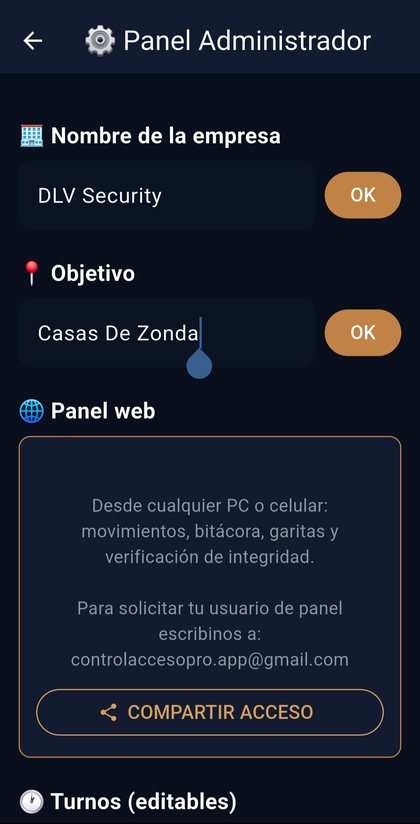 Consola de administración
